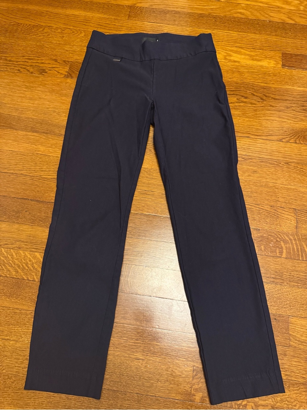 Premise Navy Blue Pull On Stretch Dress Pants Work Slacks XS